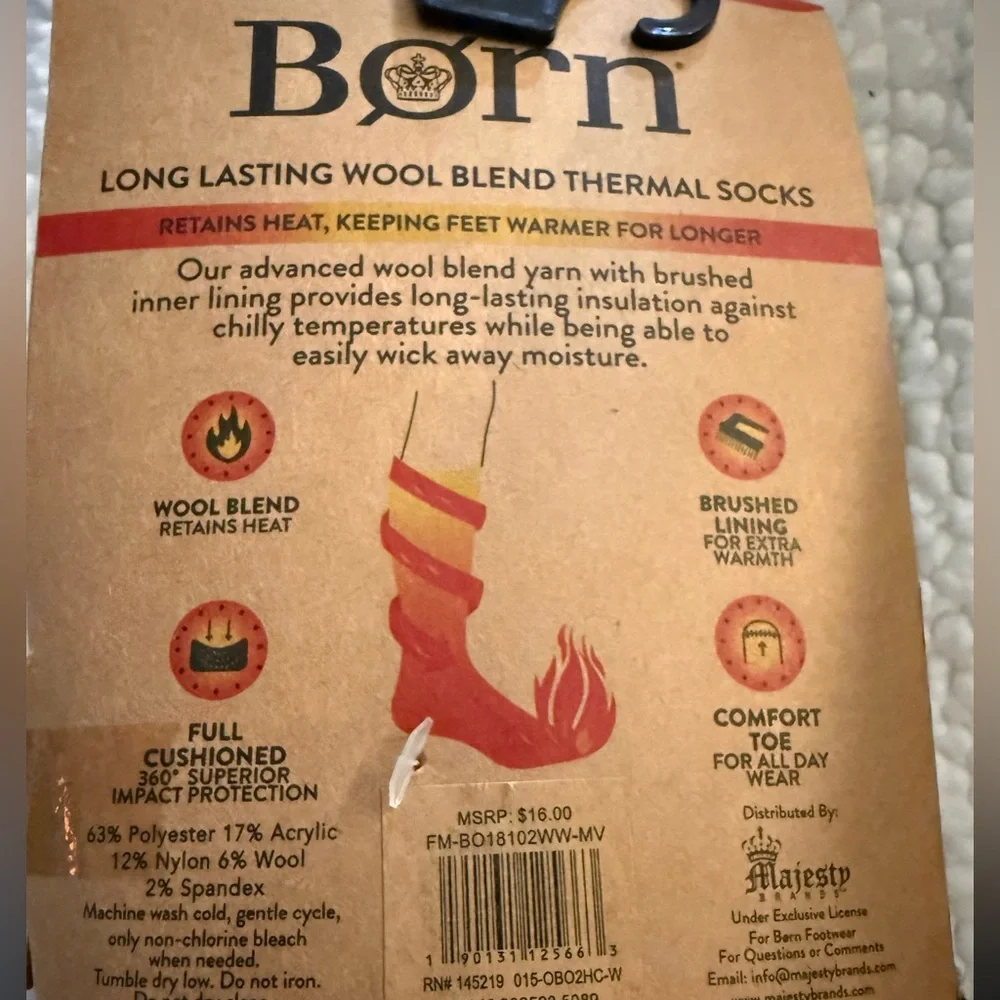 Born Pink and Gray Wool Blend Thermal Socks